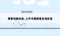 黑客攻陷白宫_八万中国黑客总攻白宫