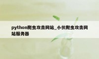 python爬虫攻击网站_小伙爬虫攻击网站服务器