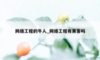 网络工程的牛人_网络工程有黑客吗