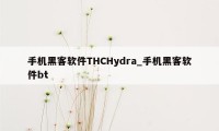 手机黑客软件THCHydra_手机黑客软件bt