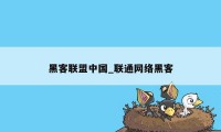 黑客联盟中国_联通网络黑客