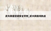 武大网络空间安全学院_武大网络攻防战