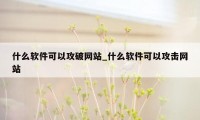 什么软件可以攻破网站_什么软件可以攻击网站