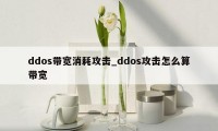 ddos带宽消耗攻击_ddos攻击怎么算带宽