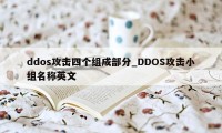 ddos攻击四个组成部分_DDOS攻击小组名称英文