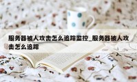 服务器被人攻击怎么追踪监控_服务器被人攻击怎么追踪