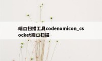 端口扫描工具codenomicon_csocket端口扫描