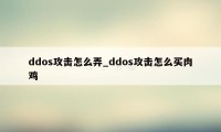 ddos攻击怎么弄_ddos攻击怎么买肉鸡