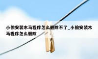 小偷安装木马程序怎么删除不了_小偷安装木马程序怎么删除