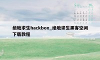 绝地求生hackbox_绝地求生黑客空间下载教程