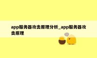 app服务器攻击原理分析_app服务器攻击原理