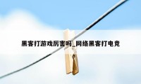 黑客打游戏厉害吗_网络黑客打电竞