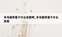 木马程序是个什么东西啊_木马程序是个什么东西