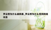 罗云熙为什么被网暴_罗云熙为什么受到网络攻击