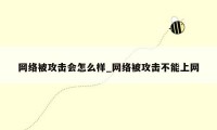 网络被攻击会怎么样_网络被攻击不能上网