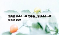 国内首家ddos攻击平台_深圳ddos攻击怎么处理