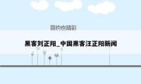 黑客刘正阳_中国黑客汪正阳新闻