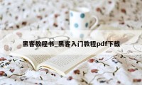 黑客教程书_黑客入门教程pdf下载