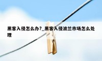 黑客入侵怎么办?_黑客入侵波兰市场怎么处理