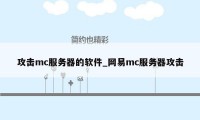 攻击mc服务器的软件_网易mc服务器攻击