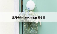 黑马ddos_DDOS攻击黑吃黑