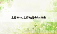 上行30m_上行1g得ddos攻击