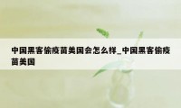 中国黑客偷疫苗美国会怎么样_中国黑客偷疫苗美国