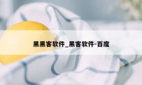 黑黑客软件_黑客软件-百度